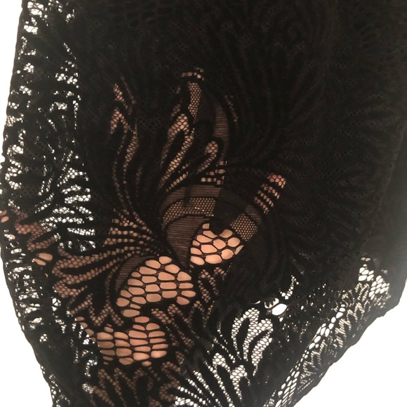 LOFT Velvet Lace high neck dress - Picture 3 of 4